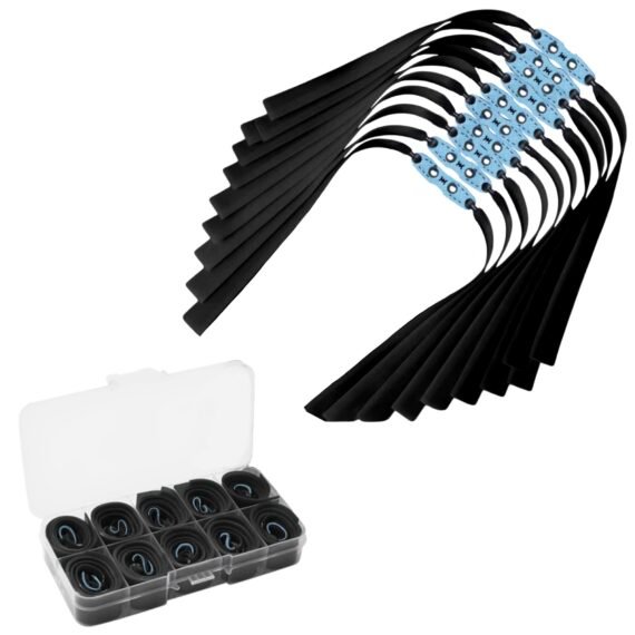 PACK 10 GOMAS ELÁSTICAS NEGRAS 1MM